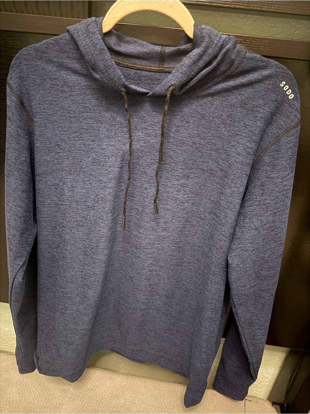 Womens SODO Navy Pullover Hoodie Sweater